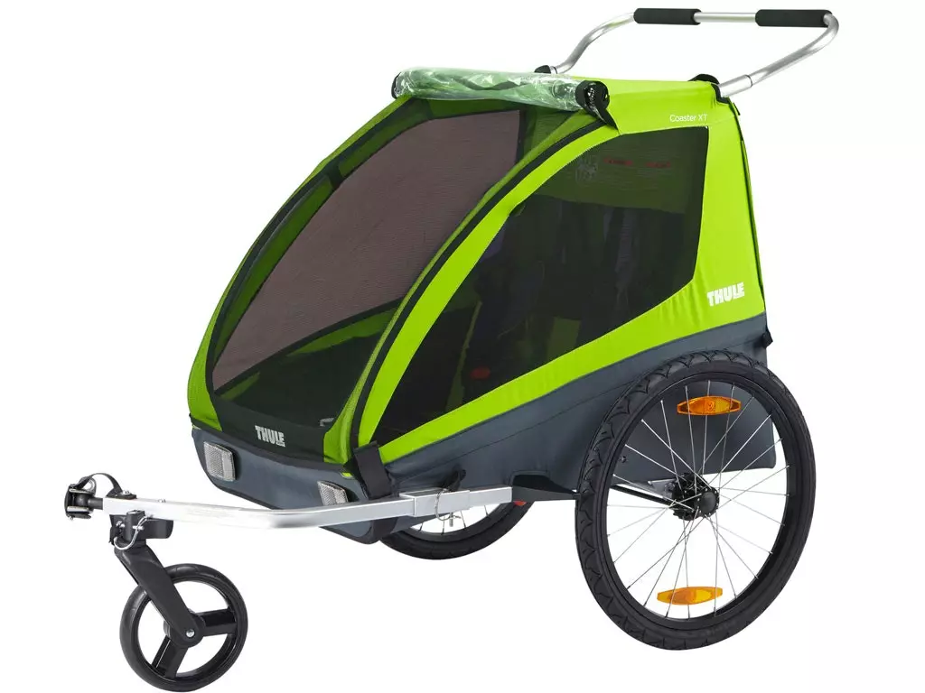 Thule Coaster XT Grün Avocado Buggyrad Kinderanhänger 2 Kinder 2021 4 Thule Coaster XT Grün Avocado Buggyrad Kinderanhänger 2 Kinder 2021 – Bild 2