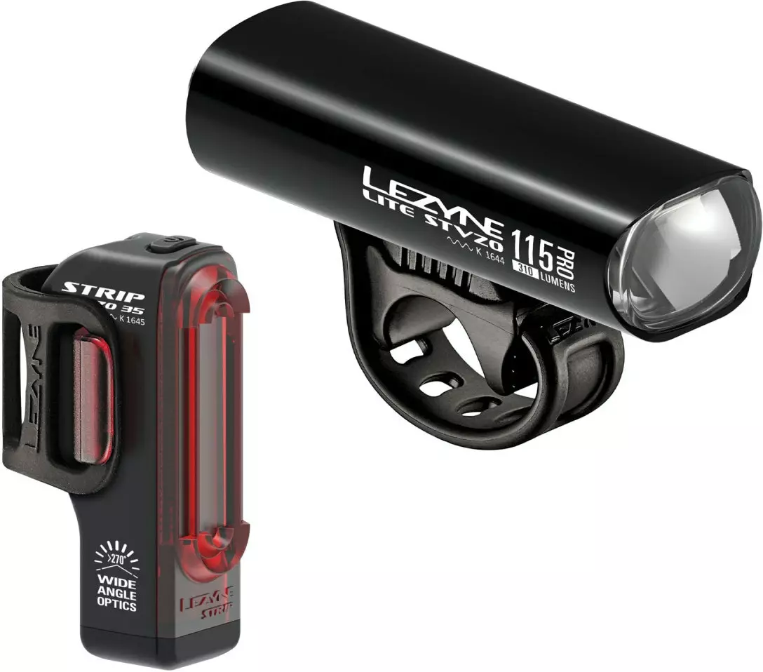 Lezyne LED FAHRRADBELEUCHTUNGSSET LITE PRO 115 STVZO + STRIP DRIVE STVZO 3 Lezyne LED FAHRRADBELEUCHTUNGSSET LITE PRO 115 STVZO + STRIP DRIVE STVZO